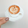 Hot Coffee Latte Refrigerator Magnet