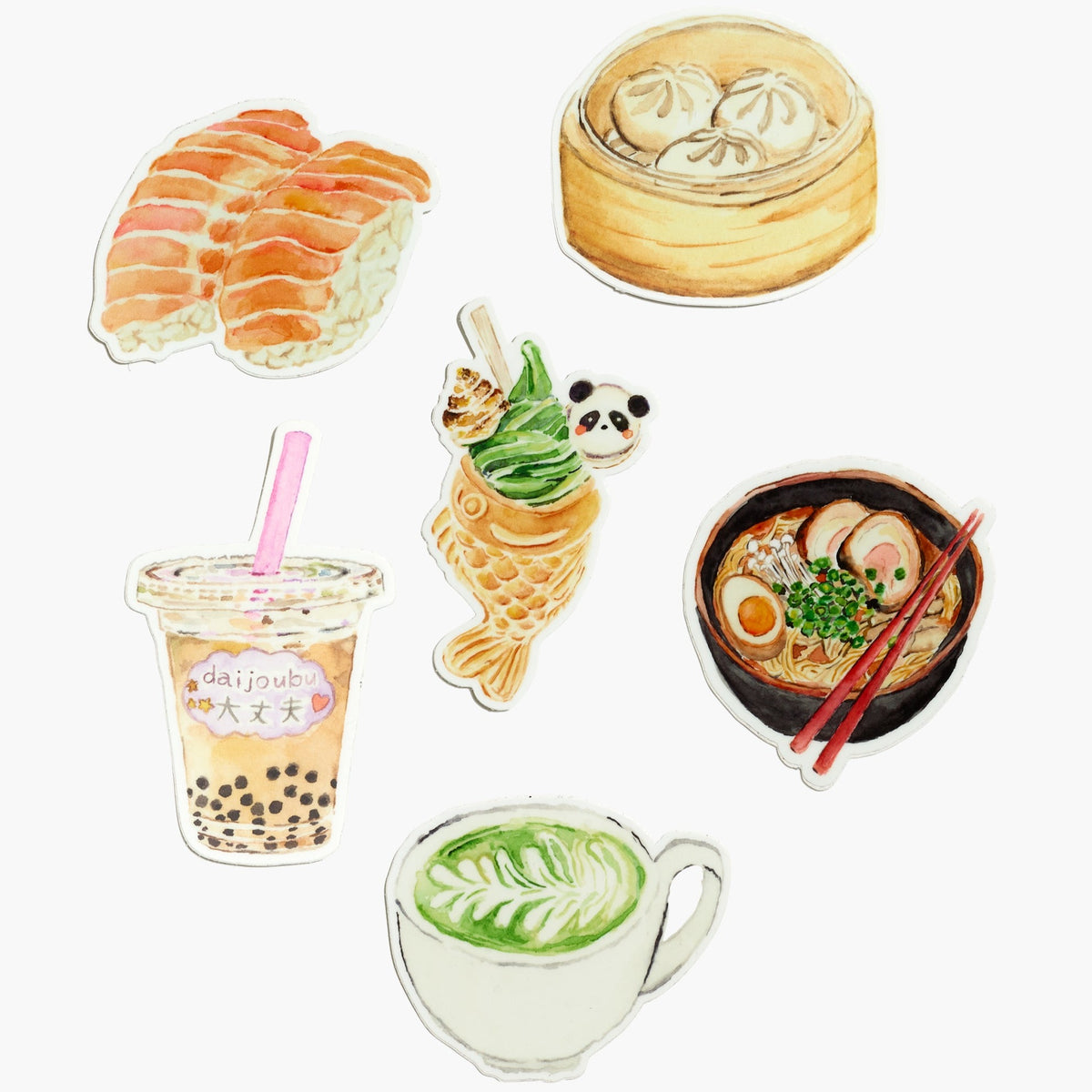 Asian Food Sticker Sheet – THE GREY PALETTE