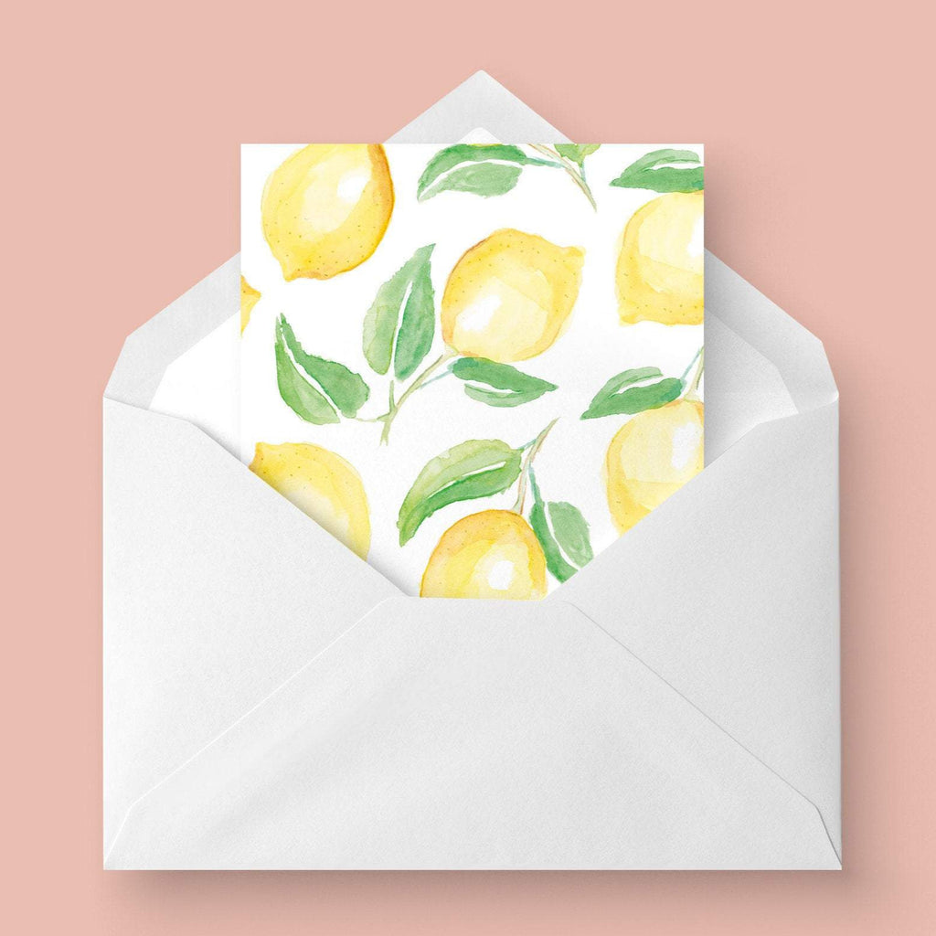 Lemon Pattern Greeting Card