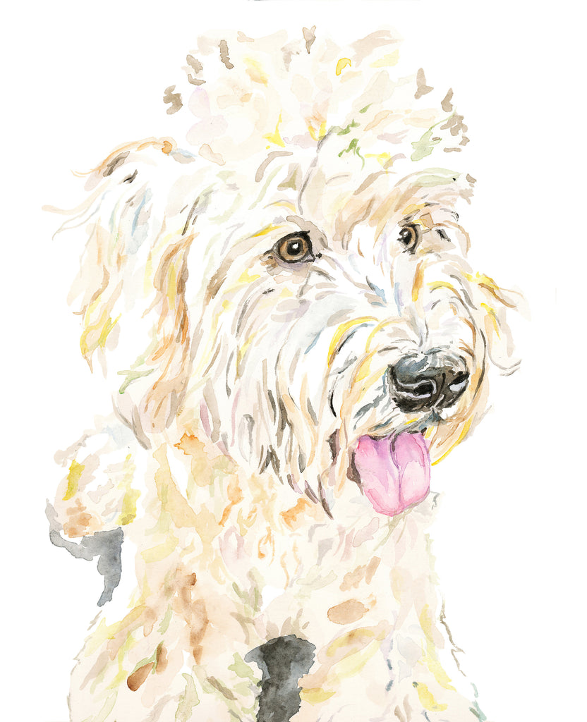 Wheaton Terrier Watercolor Print, Wheaton Terrier Giclée Print, Wheaton Terrier Wall Art, Wheaton Gift, Dog Lover Gift, Giclée Dog Art Print