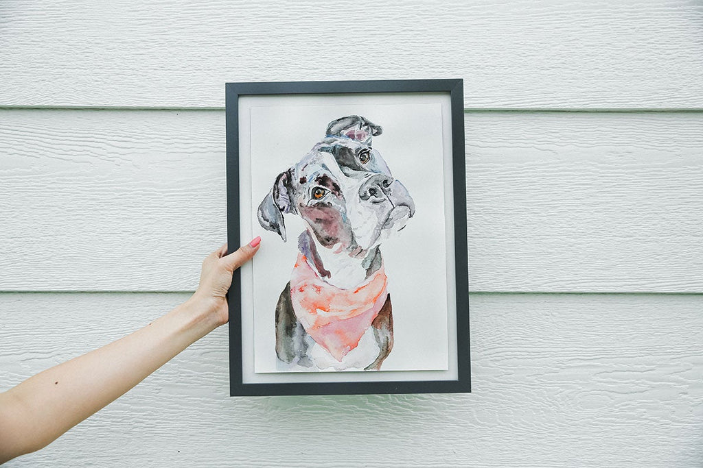 Pitbull Watercolor Print, Pit Bull Watercolor Print,  Pit Bull Giclée Dog Print, Pit Bull Wall Art, Pit Bull Gift, Dog Lover Gift