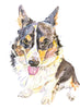 Cardigan Corgi Watercolor Print, Corgi Giclée Dog Print, Corgi Wall Art, Corgi Illustration, Corgi Art Print, Cardigan Corgi Gift
