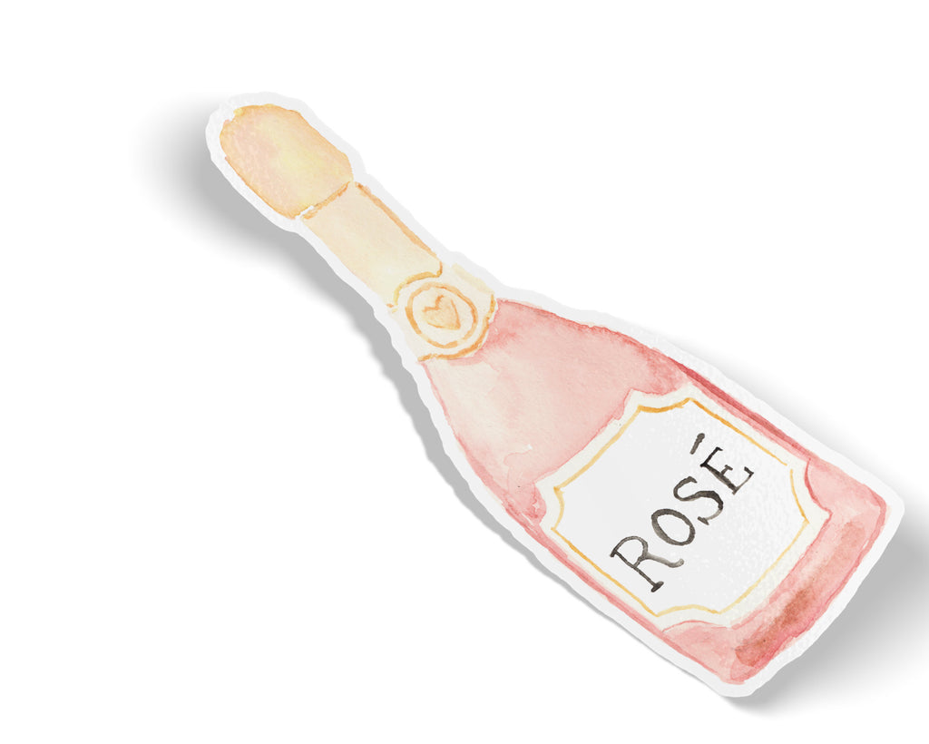 Rosé Champagne Vinyl Sticker, Rosé All Day Sticker, Rosé Wine Laptop Stickers, Bachelorette Favor, Bridesmaid Gift,