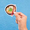 Japanese Ramen Vinyl Sticker, Japanese Ramen Sticker, Ramen Noodles Sticker, Noodles Vinyl Sticker, Ramen Laptop Decal, Asian Food Sticker