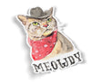 Meowdy Cat Vinyl Sticker, Cowboy Cat Decal, Texas Decal, Texas Vinyl Stickers, Texas Laptop Sticker, Tumbler Sticker