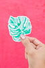 Monstera Sticker, Plant Lady Sticker, Botanical Leaf Sticker, Tropical Plant Decal, Water Bottle Sticker, Tumbler Sticker, Computer Stickers