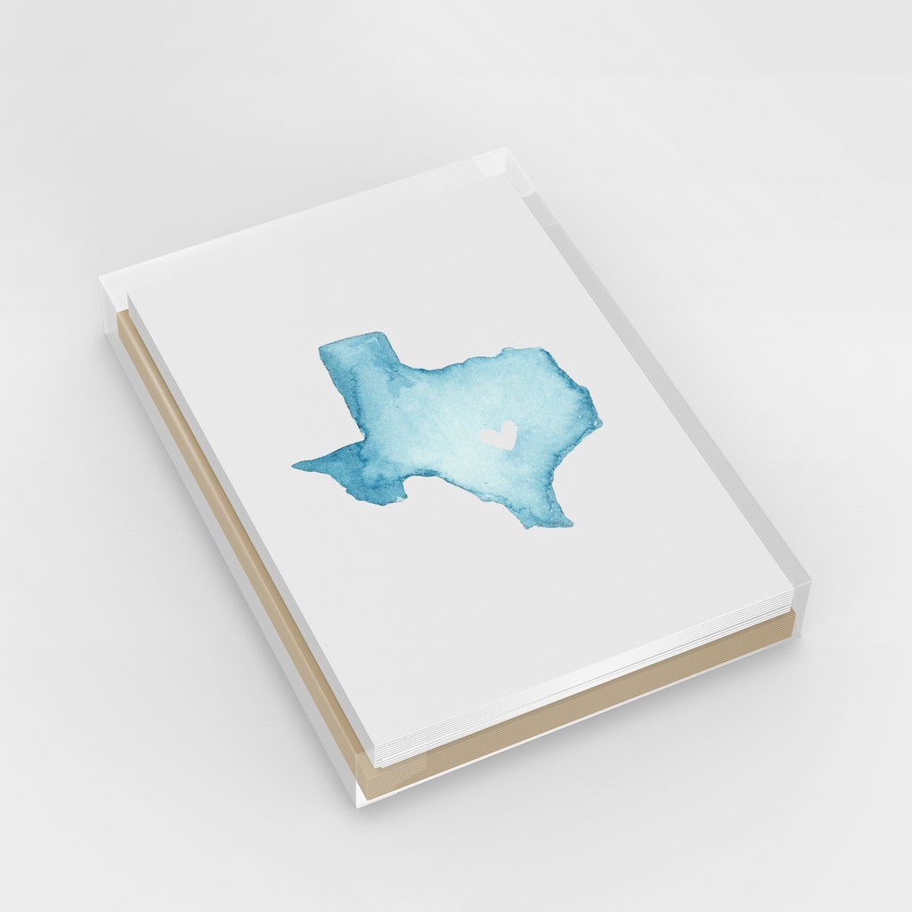 Texas Greeting Card Set, Illustrated Texas Note Card Set, Austin Texas Gift, Stationery Set of 6 Cards