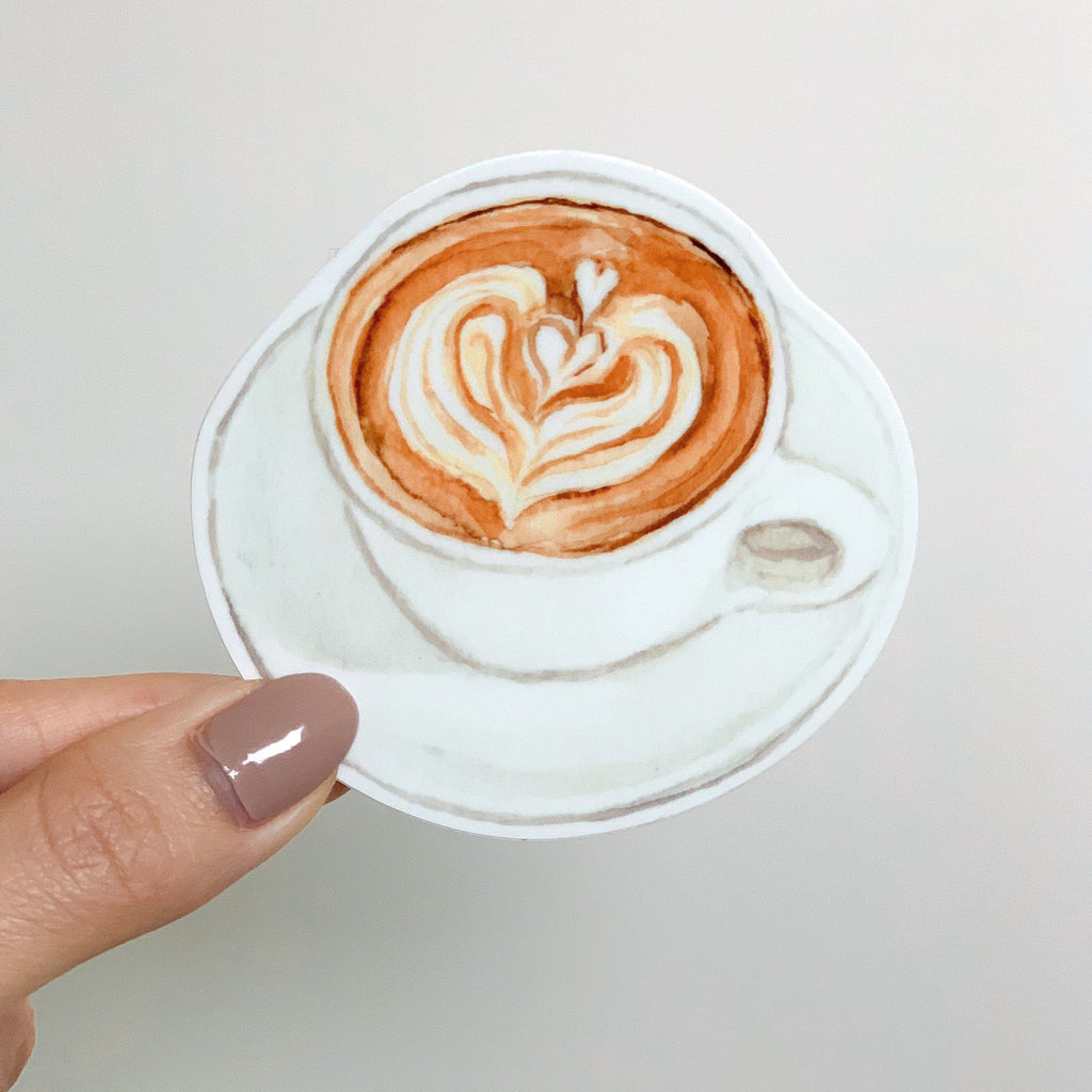 Hot Coffee Latte Refrigerator Magnet